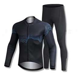 ZHANGXUL Clothing Cycling Jersey Mens, Long Sleeve Bike Jackets with 3D Gel Padded Trousers Cycling Combo Set Cycling Tops Clothing for Mtb Mountain Running ZHANGXU (Color : D, Size : XXL)