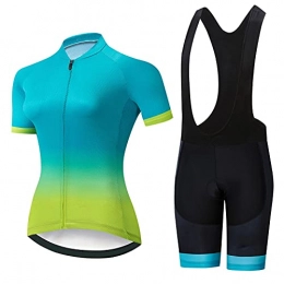 LDX Clothing Cycling Jersey Set Women, Cycling Jersey Women Jacket Cycling Shirt Quick Breathable Mountain Biking Jersey (Color : B, Size : L)