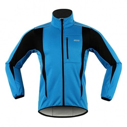 Liangzishop Clothing Cycling Jerseys Men's Cycling Jacket Windproof Breathable Lightweight Reflective Warm Thermal Water-Resistant MTB Mountain Bike Jacket Long Sleeve Fleece Padded Sportswear Top Biking Shirt