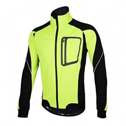 Kuingbhn Clothing Cycling Jerseys Winter Warm Thermal Cycling Long Sleeve Jacket Bicycle Clothing Windproof Jersey MTB Mountain Bike Jacketfor (Size:M; Color:Green)