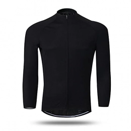 ZHANGXUL Clothing Cycling Shirts Men, Long Sleeve Bike Cycling Jerseys 98% UV Protection Mtb Cycling Tops Mountain Breathable Windproof Jacket Cycle Jersey ZHANGXU (Color : Black, Size : S)