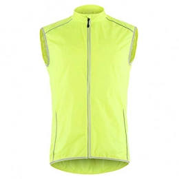 Pateacd Clothing Cycling Vest Women's Lightweight Waterproof Sleeveless Jacket Breathable Windproof Mountain Bike Gilet Top Running Vest High Visibility for Hiking / Jogging / Fishing, Yellow, M