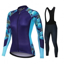 Lovethetrack Clothing Cycling Wear Women's Autumn Long-sleeved Mountain Bike Jacket Mountain Bike Sweatshirt Cycling Pants Suit (Color : C, Size : S)