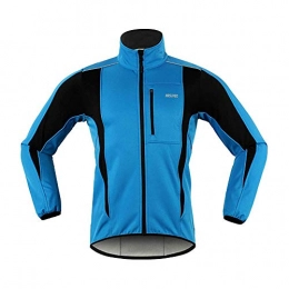 d.Stil Clothing d.Stil Men's Cycling Jacket Long-Sleeved Fleece Windproof MTB Cycling Jacket S - 2XL, Men, blue, L