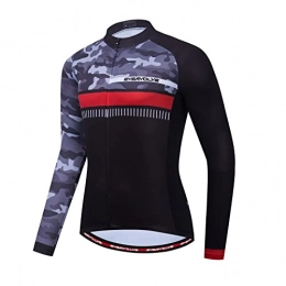 DSMGLSBB Clothing DSMGLSBB Men's Cycling Jerseys, Long-Sleeve Harness Wicking And Quick-Drying Suit, ​Breathable Downhill Outdoor Sports Sunscreen Clothing ​For Road Bike Mountain Bike, A, L