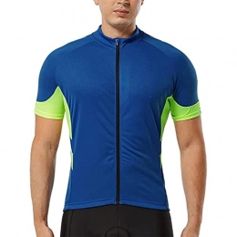 FASZFSAF Clothing FASZFSAF Men's Cycling Jersey, Short Sleeve Biking Cycle Tops Quick Dry Breathable Mountain Bike MTB Shirt Racing Bicycle Clothes, Blue, 3XL