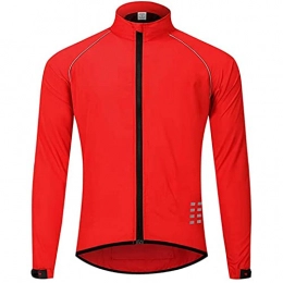 FASZFSAF Clothing FASZFSAF Men's Cycling Windbreaker Lightweight Reflective Mountain Bike Jacket for Leisure, Running, Walking, Camping, Climbing, red, 3XL