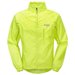 FDX Clothing FDX Mens Waterproof Cycling Jacket Breathable Lightweight High Visibility Jacket (Yellow, Small)