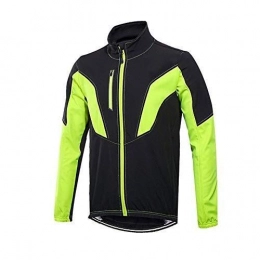 FGGTMO Cycling Running Jacket, Mens Cycling Jacket, Windproof Warm Thermal Long Sleeve Winter Jacket Waterproof Breathable MTB Mountain Bike Coats, for Night Riding, Off-Road, Outdoor Sports