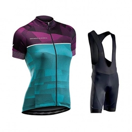 GFFTYX Clothing GFFTYX Cycling Jersey Set - Women's Cycling Jersey Short Sleeve Jacket Cycling Shirt Quick Dry Breathable Mountain Clothing Bike Top (Color : #02, Size : XX-Large)
