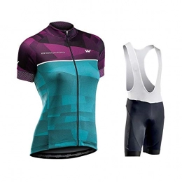 GFFTYX Clothing GFFTYX Cycling Jersey Set - Women's Cycling Jersey Short Sleeve Jacket Cycling Shirt Quick Dry Breathable Mountain Clothing Bike Top (Color : #03, Size : XL)