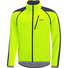GORE WEAR Clothing GORE Wear C3 Men's GORE WINDSTOPPER Zip-Off Jacket , L, Neon Yellow / Black