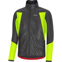 GORE WEAR Clothing GORE WEAR Men's C5 GORE-TEX INFINIUM Soft Lined Thermo Jacket, Black / Neon Yellow, Small