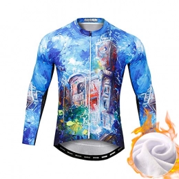 GRTE Clothing GRTE Mens Cycling Clothes Jersey Long Sleeve Cycle Top Autumn Winter Jacket Thermal Fleece Lightweight MTB Mountain Bike Racing Cold Wear, A, S