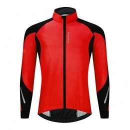 GRTE Clothing GRTE Mens Cycling Clothes Jersey Long Sleeve Cycle Top Autumn Winter Jacket Thermal Fleece Lightweight MTB Mountain Bike Racing Cold Wear, Red, XXL
