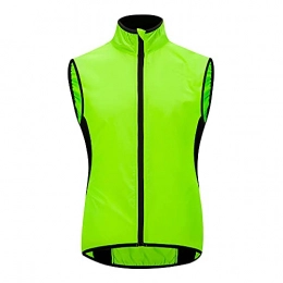 Beylore Clothing Hi Vis Cycling Gilet Mens Running Vest Waterproof Cycling Vest Windproof Sleeveless Jacket Lightweight Breathable MTB Gilets Reflective Mountain Bike Vest for Cycling Running Jogging, Green, 3XL