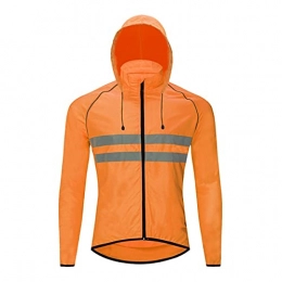 TYTG Clothing High Visibility reflective Safety Vest with Pocket Long Reflective Cycling Jackets Breathable Mountain Bike Coat For Bicycle Sports safety vests reflective for man women (Color : BL225-O, Size : L)