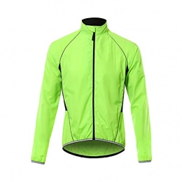 High Visibility reflective Safety Vest with Pocket Mountain Road Bike Clothing Reflective, Thin Men'S Windbreaker Cycling Jacket safety vests reflective for man women (Color : Green, Size : XL)