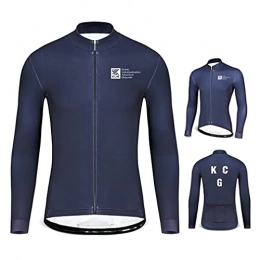 HIJIN Cycling Bike Jackets for Men, Winter Fleece Thermal Bicycle Jacket Multi-Functional Windproof Breathable Mountain Biking Softshell Jacket,Blue,S