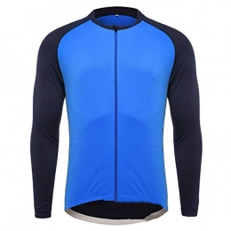 HO-TBO Clothing HO-TBO Cycling Top, Four Seasons Can Wear Cycling Clothes Long-sleeved Moisture Wicking Jacket Mountain Bike Cycling Clothes Multicolor Optional Easy Wear And Better Fit (Color : Blue, Size : L)