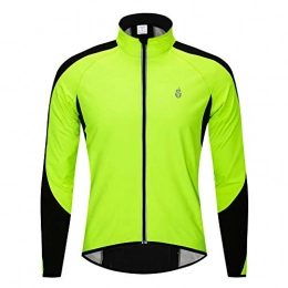 Kanqingqing Cycling Jersey for Mens Mens Cycling Jacket Windproof Breathable Lightweight High Visibility Warm Thermal Long Sleeve Jacket Mountain Bike Jacket (Size : L)