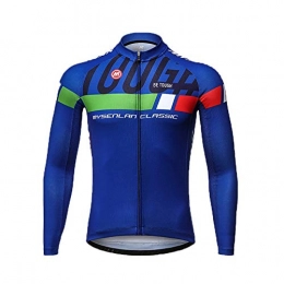 KCCCC Cycling Jacket Mens Summer Men's Cycling Clothing Long Sleeve Shirt Bicycle Mountain Bike Riding Long Sleeve Equipment Jersey Breathable (Color : Blue, Size : XXL)