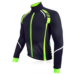 KDOAE Clothing KDOAE Mountain Bike Shirt Autumn And Winter Windproof Long-sleeved Tops Cycling Jackets Cycling Clothes And Warmth for Men with Elastic Breathable (Color : Black, Size : 3XL)