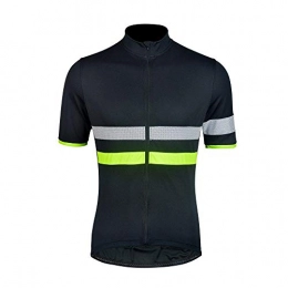 KDOAE Clothing KDOAE Mountain Bike Shirt Summer Cycling Jacket Men's Cycling Short-sleeved Breathable Mountain Road Bike Clothing for Men with Elastic Breathable (Color : Black, Size : M)