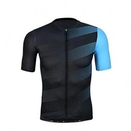 KDOAE Clothing KDOAE Mountain Bike Shirt Summer Mountain Bike Wear Men's Short-sleeved Jacket Riding Outdoor Equipment for Men with Elastic Breathable (Color : Blue, Size : 3XL)