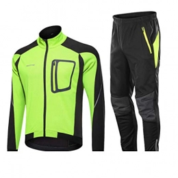LDDOTR Clothing LDDOTR Mens Cycling Clothing Set Winter Men's Clothes Warm Thermal Water-Resistant MTB Mountain Bike Jacket, A, XXXXL