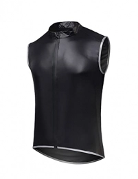 LGZY Clothing LGZY Men and women Cycling Sleeveless Vest Reflective Lightweight Waterproof Mountain Bikes Breathable Windproof Sport Gilet Jacket for Biking / Running / Motorbike, black, S