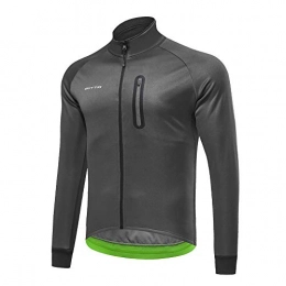 LJPzhp Clothing LJPzhp Cycling Jerseys Mens Cycling Jacket Windproof Breathable Lightweight High Visibility Warm Long Sleeve Jacket Mountain Bike Jacket Bicycle Top (Color : Gray, Size : M)