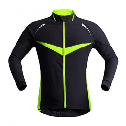 LXZH Clothing LXZH Cycling Jacket Mens Thermal Winter Running Jacket Waterproof Windproof Breathable Womens High Vis Jackets Mountain Bike Jacket Cycling Clothing, Green, M