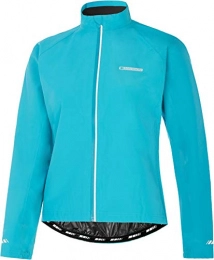 Madison Clothing Madison Keirin Ladies Waterproof Cycling Jacket - Aqua, Size 16 / Women Cycle Coat Female Ride Road Mountain Bike Commute Wear Winter Clothes Water Rain Resistant Packable Bicycle Riding Top