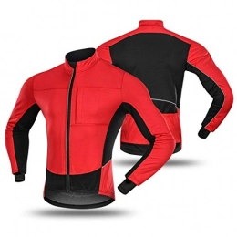 Maoviwq Clothing Maoviwq Cycling Jersey Winter Thermal Polar Fleece Men's Windproof Cycling Jacket For Road Bike Mountain Biking (Size:Xxl; Color:Red)