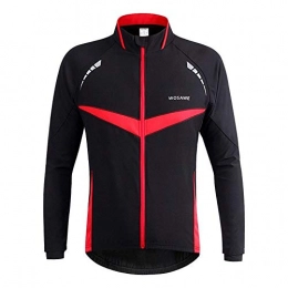 MAXJCN Clothing MAXJCN Sporting Goods Women's and Men's Windproof Waterproof Bicycle Long-Sleeved Suit Sports Jacket Mountain Road Bike Riding Suit (Color : Red, Size : UK 12)