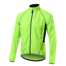  Clothing Men Cycling Windbreaker Wind Jacket Windproof Mountain Bike MTB Clothing Reflective Bicycle Wind Coat(Size:XXL, Color:Green)