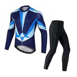 T-JMGP Clothing Men’S Summer Short Sleeve Cycling Suits Set , Men'S Cycling Jacket, Long-Sleeved Warm Winter Cycling Clothing, Reflective Windproof And Waterproof Mountain Bike Road Bike Cycling Windbreaker-Blue 2_S