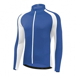 LGZY Clothing Mens Cycling Jacket Waterproof Windproof Breathable Lightweight High Visibility Long Sleeve Jacket MTB Mountain Bike Jacket, Blue, XL