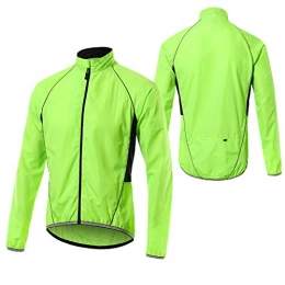  Clothing Mens Waterproof Cycling Jacket, For All Season Breathable Bike Outerwear Men Women, Reflective Running Jacket, Mountain Bike Road Bicycle Coat Outdoor Sportswear(Size:L, Color:green)