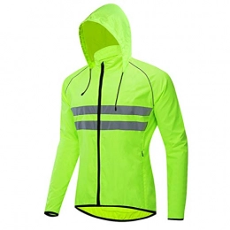  Clothing Mens Windproof Cycling Jackets, Reflective Breathable Long Sleeve Bike Jersey Water Resistant Mountain Bike Road Bicycle Coat Outdoor Sportswear, for Outdoors Running & Walki(Size:XXX-Large, Color:Gr