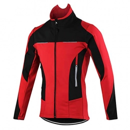 Mentaal Clothing Mentaal Women's Cycling Jackets Waterproof Thermal, Winter Reflective Warm UP Breathable Ladies Windbreaker for Outdoor MTB Cycling Running, Red, S