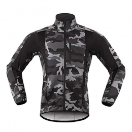 MHSHKS Clothing MHSHKS Men's Cycling Jacket Coat Cycling Bike Jersey Long Sleeve Biking Cycle Tops Breathable Thermal Mountain Bike MTB Shirts (Color : Gray, Size : S)