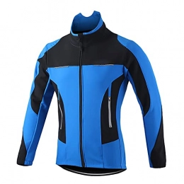 mnzncrfee Clothing mnzncrfee Men Cycling Jacket Waterproof Windproof Winter Reflective Warm UP Breathable Ladies Windbreaker for Outdoor MTB Cycling Running, Blue, S