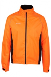 Mountain Warehouse Clothing Mountain Warehouse Adrenaline Mens Waterproof Cycling Jacket - Reflective Mens Coat, Breathable Unisex Rain Coat - for Outdoors, Running & Walking Orange M