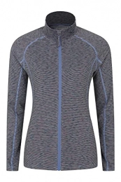 Mountain Warehouse Clothing Mountain Warehouse Bend & Stretch Womens Full-Zip Midlayer - 2 Zipped Side Pockets, Warm & Cosy Jacket - Best for Outdoors, Gym, Travelling & Outdoors Navy 8