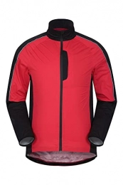 Mountain Warehouse Clothing Mountain Warehouse Fahren Mens Cycling Jacket - Waterproof 5000mm Running Rain Coat, Breathable, Quick Wicking, Reflective Details - Best for Outdoors, Hiking Red M