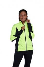 Mountain Warehouse Clothing Mountain Warehouse Speed Up Womens Full Zip Midlayer Jacket - Water Resistant Top, Reflective - For Running, Cycling & Outdoors Yellow 12