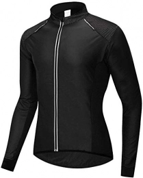 MU Womens Cycling Jersey Winter Cycling Jacket Windproof Breathable Lightweight High Visibility Warm Thermal Long Sleeve Jacket MTB Mountain Bike Jacket,Black,Small