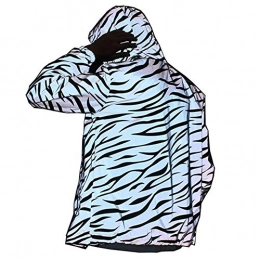 NewL Clothing NewL Reflective Light Jacket Men Women Mesh Style Noctilucent Zebra Jackets Waterproof (L) Grey